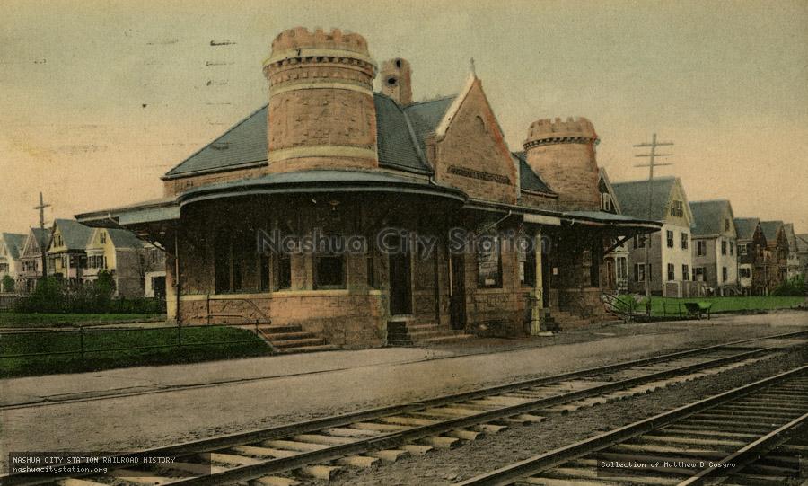 Postcard: Somerville Highland Station, Somerville, Massachusetts